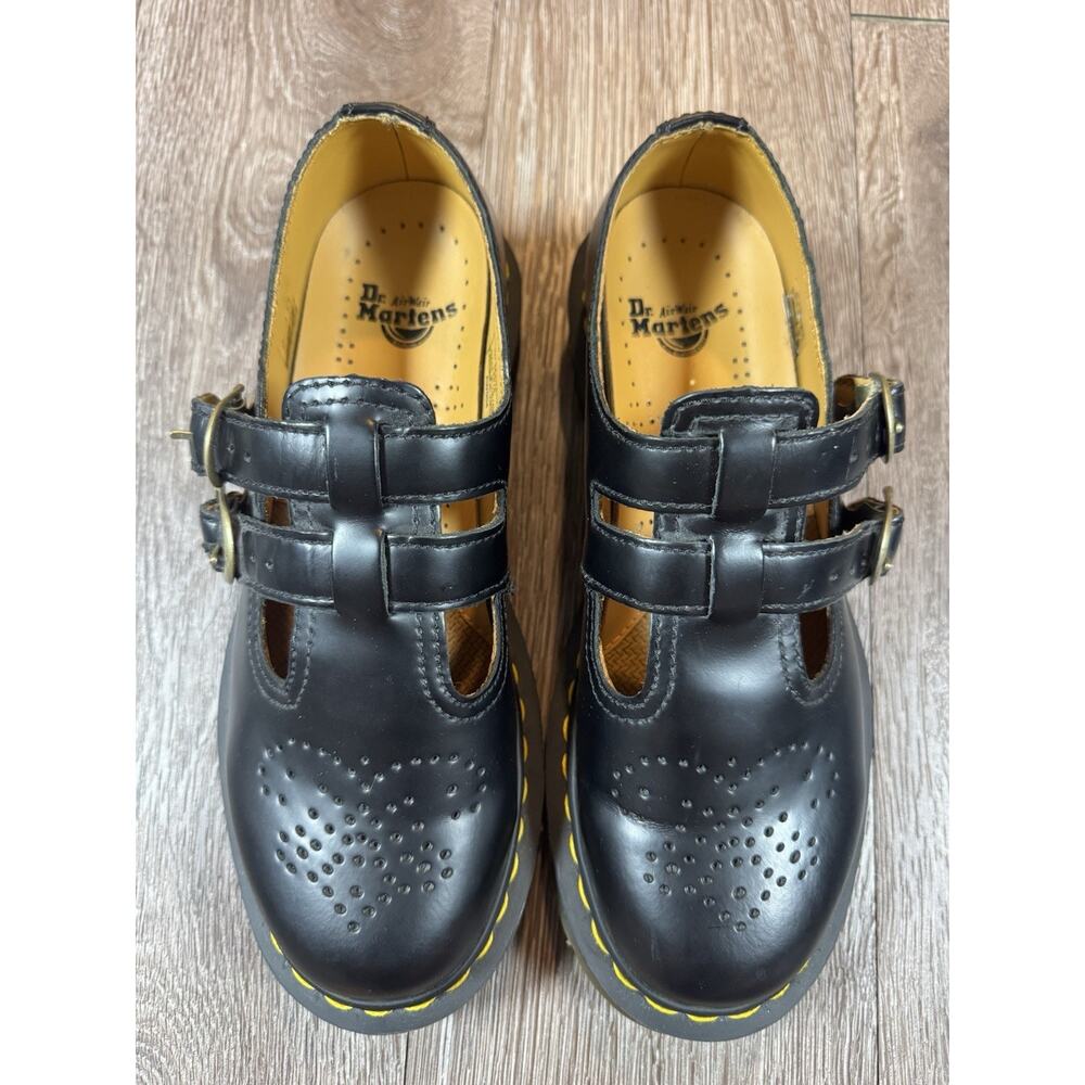 Dr. Martens 12916 Shoes Womens Size 7 Leather Double Strap Mary Jane Flats - Picture 3 of 13